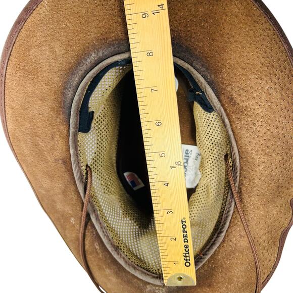 Monterey Bay 8" SIROCCO Unisex Hat Suede Leather Mesh USA - Picture 15 of 16